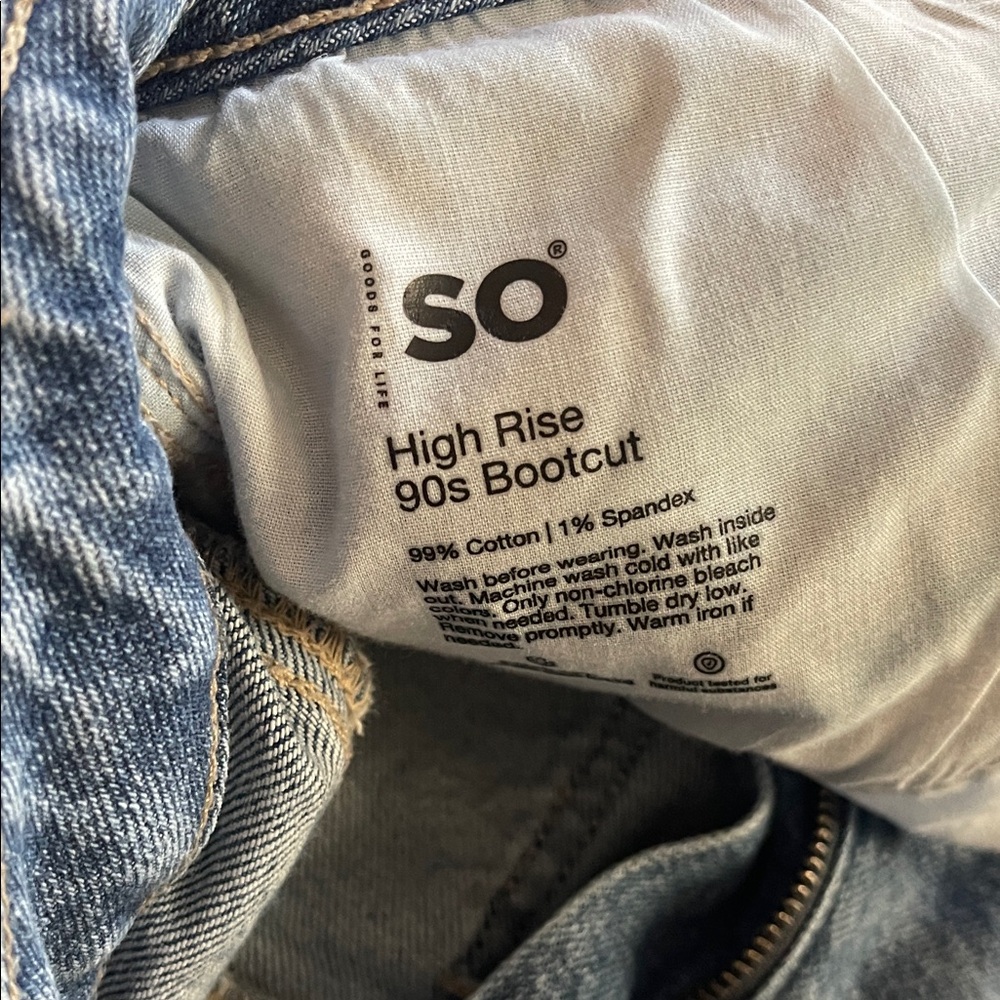 SO high rise 90’s bootcut Women's Blue Jeans - Picture 3 of 5